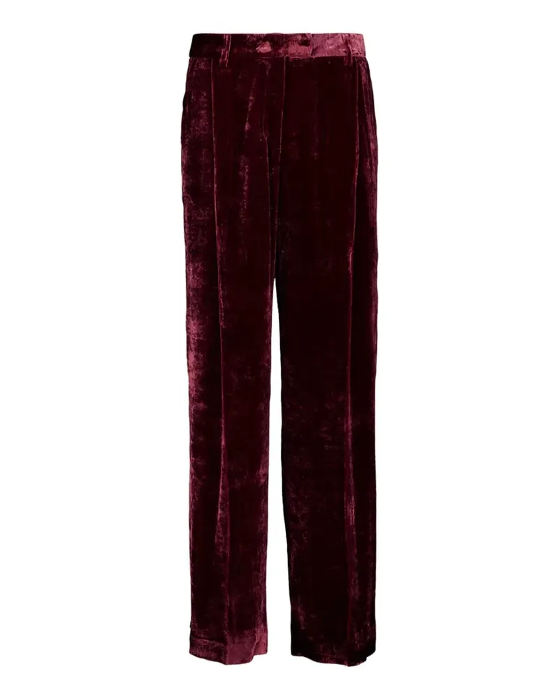La DoubleJ Hose mit Samtstruktur - Rot Rot