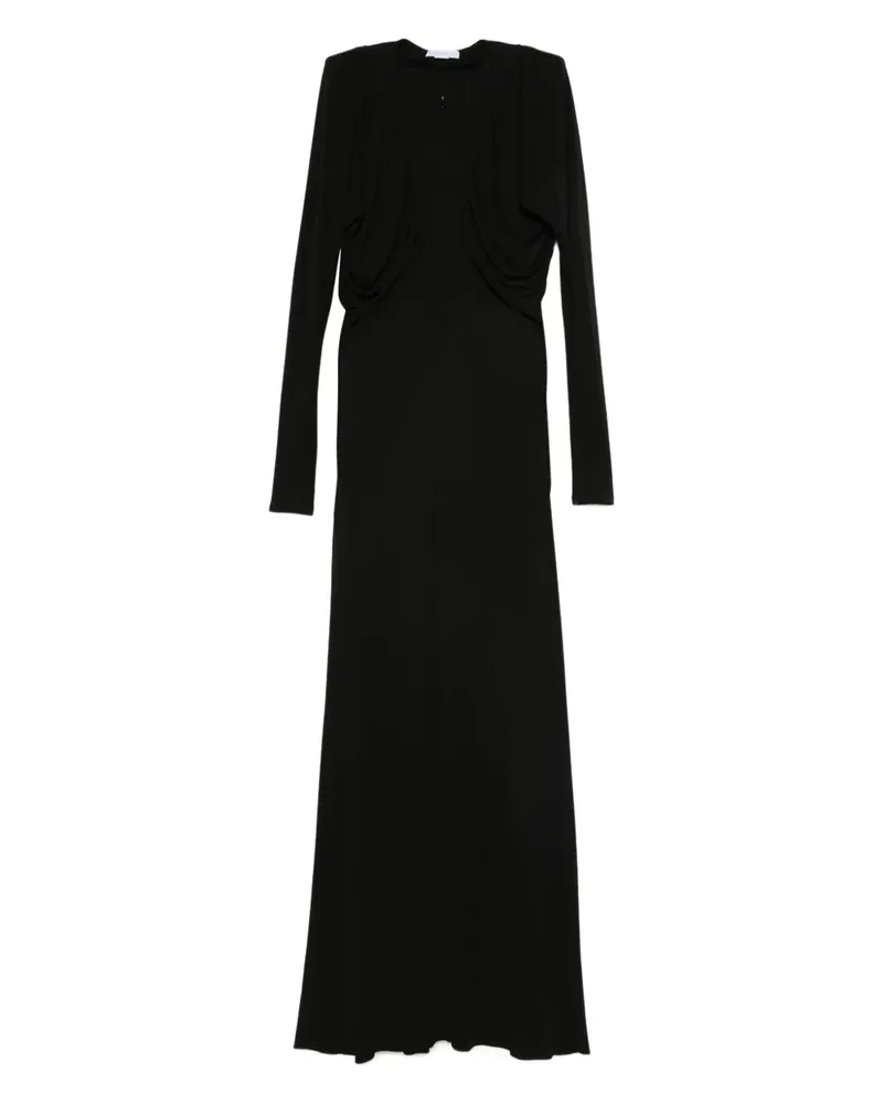 Stella McCartney Drapiertes Maxikleid - Schwarz Schwarz
