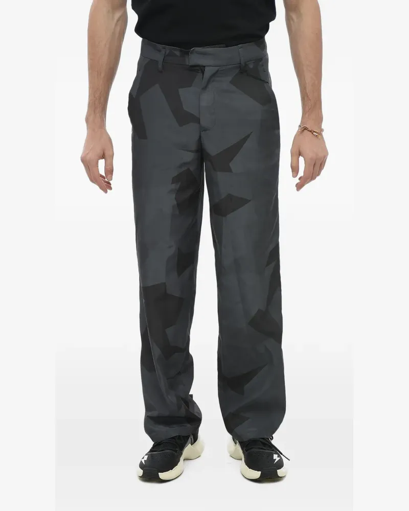 Neil Barrett Hose mit Camouflage-Print - Grau Grau