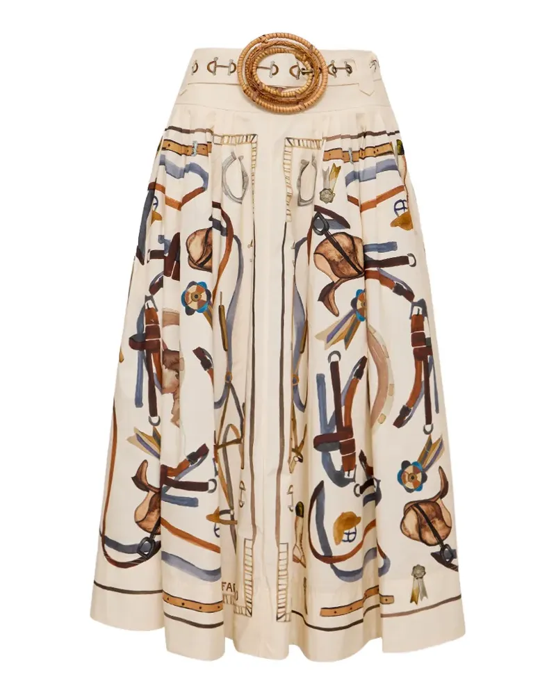 FARM Rio Equestrian maxi skirt - Nude Nude