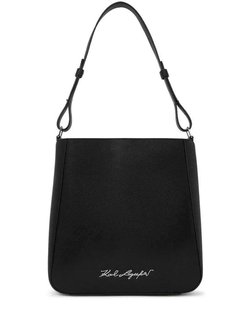 Karl Lagerfeld Große K/Pebble Schultertasche - Schwarz Schwarz