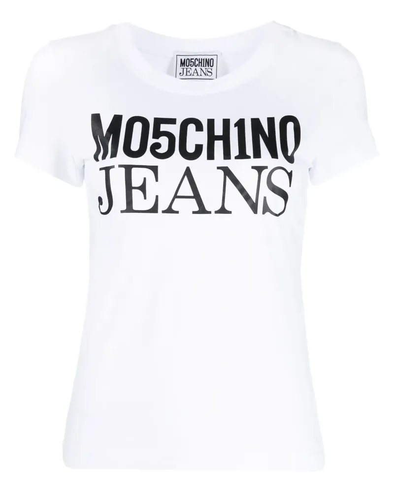 Moschino T-Shirt mit Logo-Print - Weiß Weiß