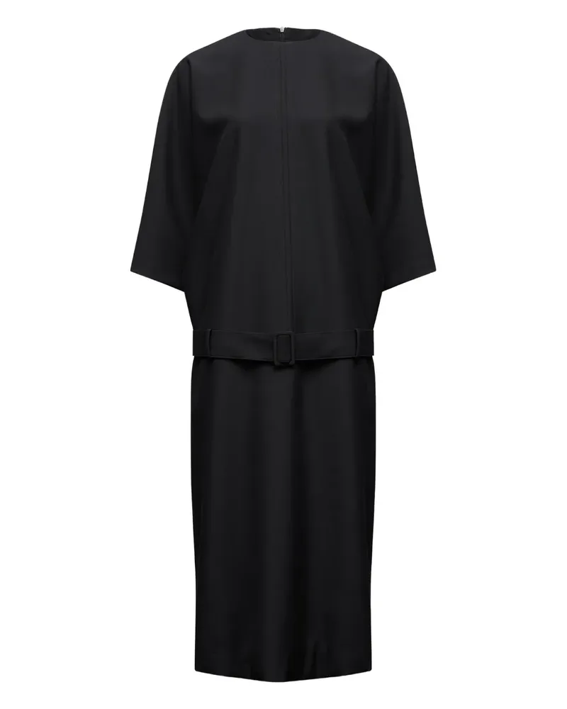 Maison Margiela Midikleid mit Gürtel - Schwarz Schwarz