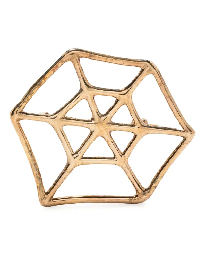 Ernest W. Baker Spinnennetz-Brosche - Gold Gold