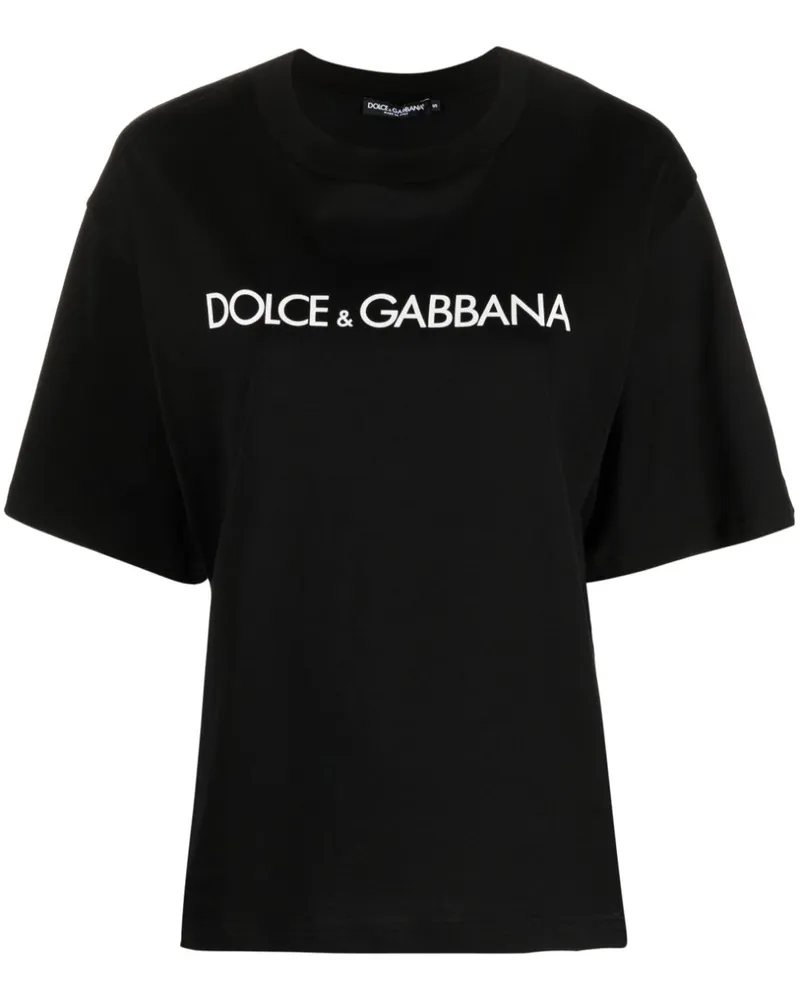 Dolce & Gabbana T-Shirt mit Logo-Print - Schwarz Schwarz