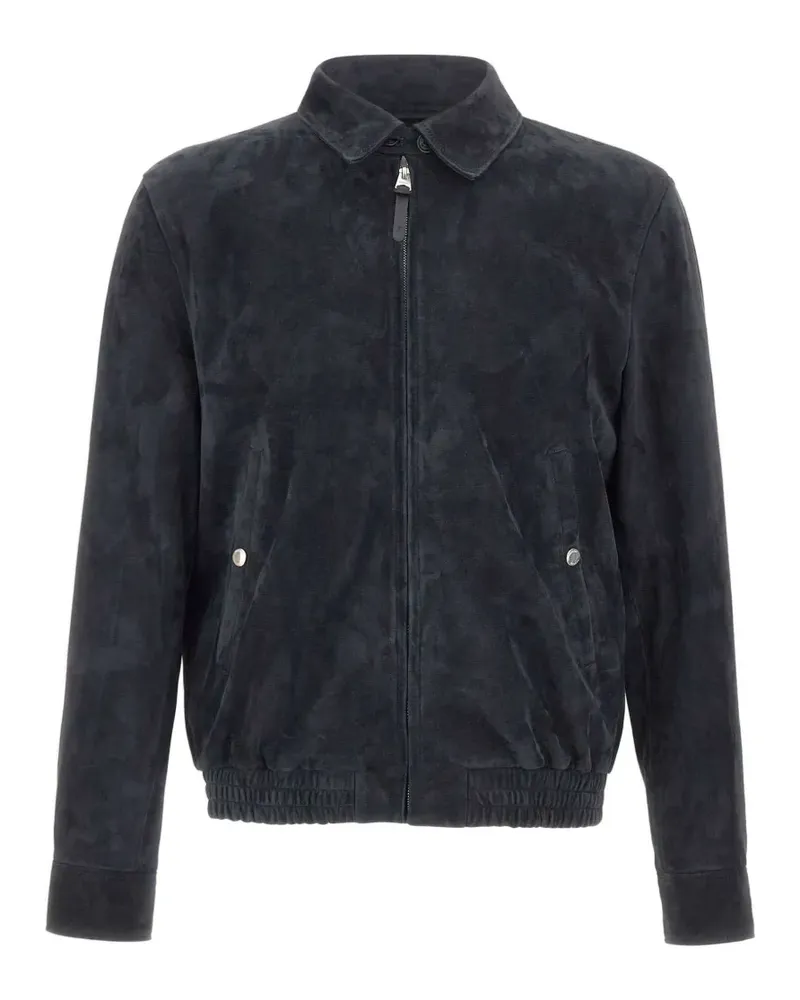 Mackage zip suede bomber jacket - Blau Blau