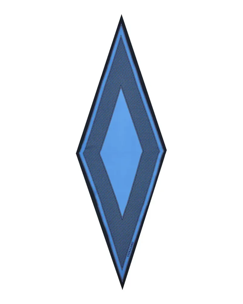 Ferragamo Schal mit Rautenform - Blau Blau