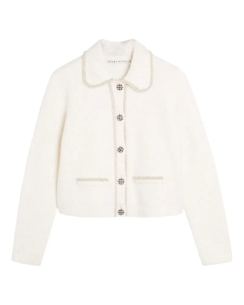 Alice + Olivia Verzierte Noella Strickjacke - Nude Nude