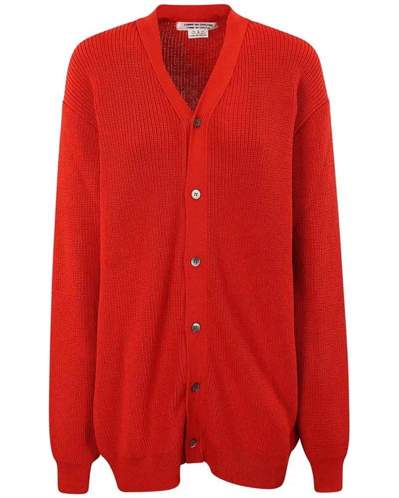 Comme des Garçons Cardigan mit V-Ausschnitt - Rot Rot