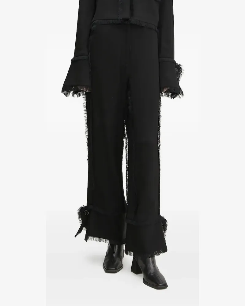 Day Birger et Mikkelsen Hose mit Fransen - Schwarz Schwarz