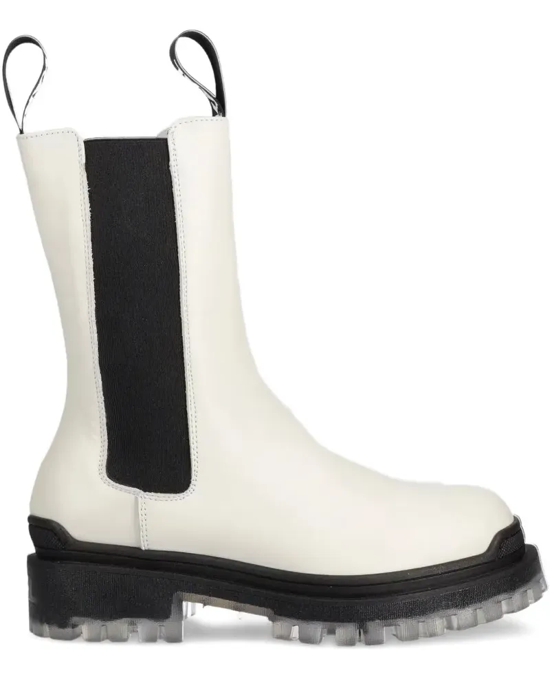 Karl Lagerfeld Chelsea-Boots aus Leder - Weiß Weiß