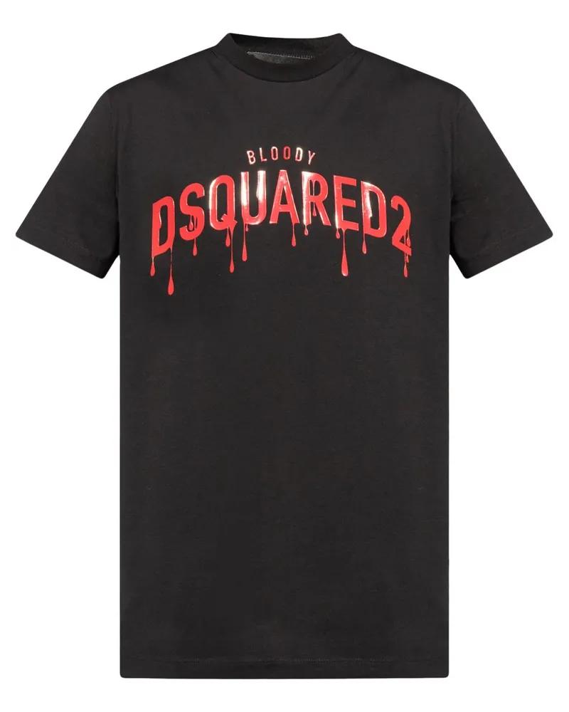 Dsquared2 T-Shirt mit Logo-Print - Schwarz Schwarz