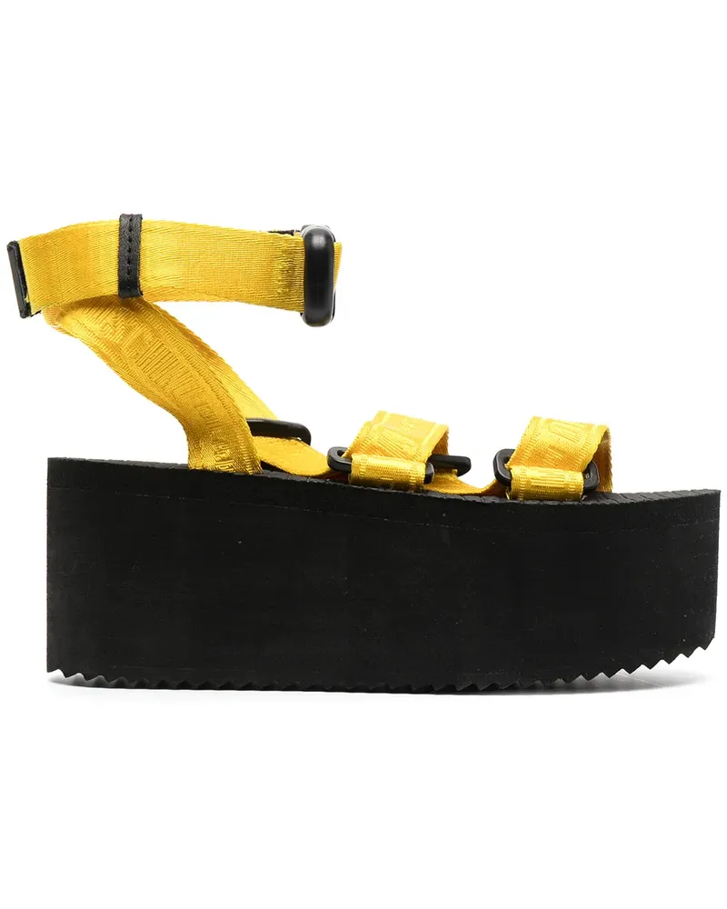 Moschino Sandalen mit Logo-Riemen - Gelb Gelb