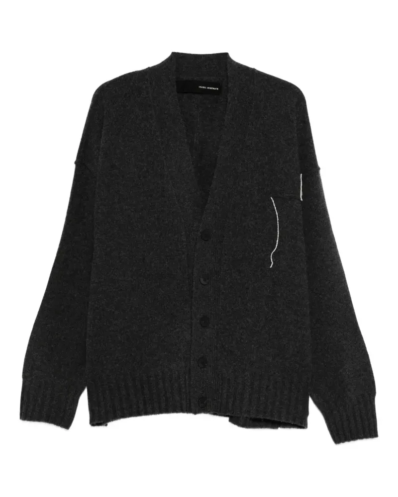 Isabel Benenato Cardigan mit Knopfverschluss - Grau Grau