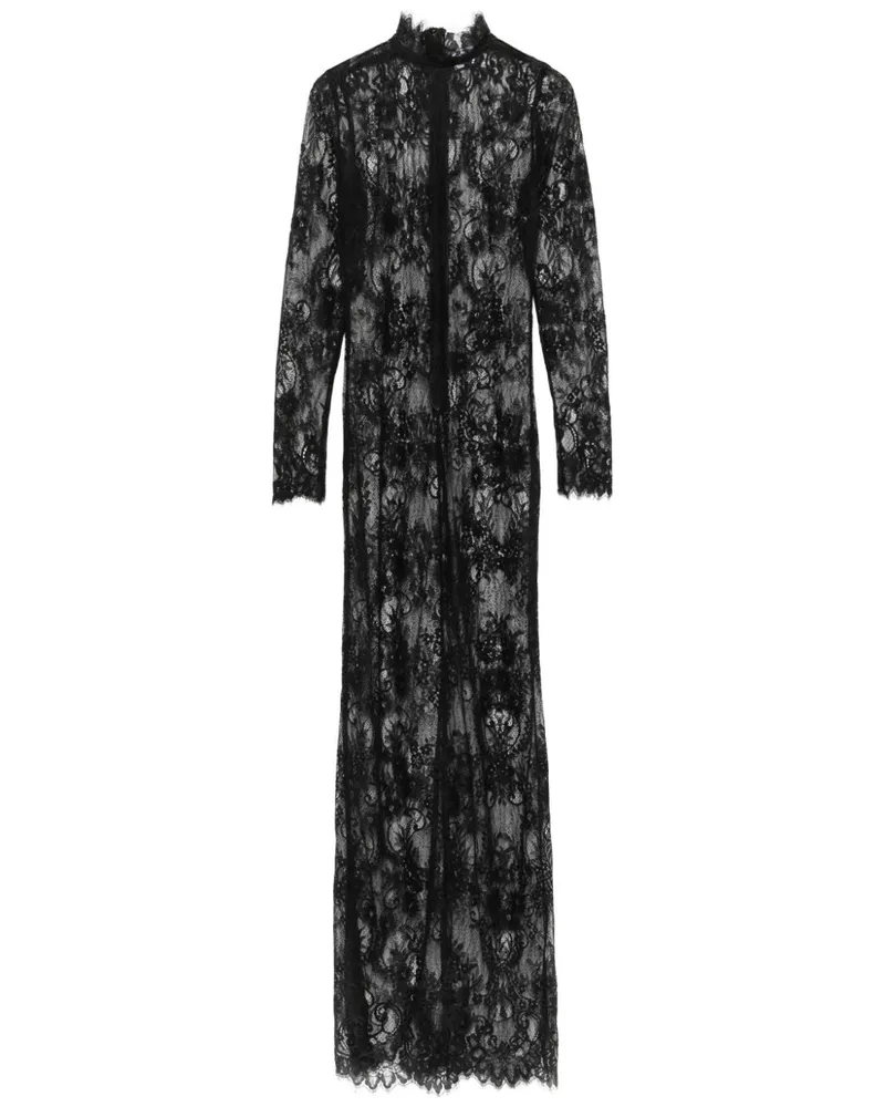 Ana Radu Maxikleid aus Spitze - Schwarz Schwarz