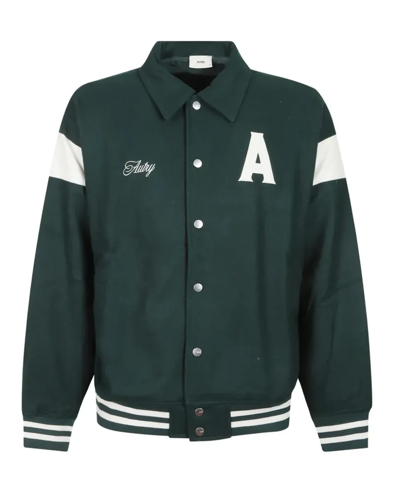 AUTRY logo-patch varsity jacket - Grün Grün