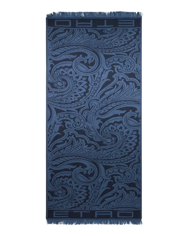 Etro Schal mit Paisleymuster - Blau Blau