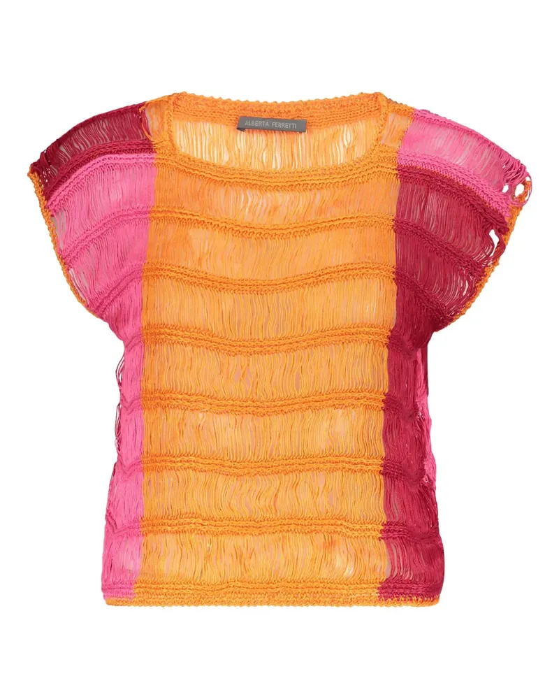 Alberta Ferretti Bluse mit Fransen - Orange Orange