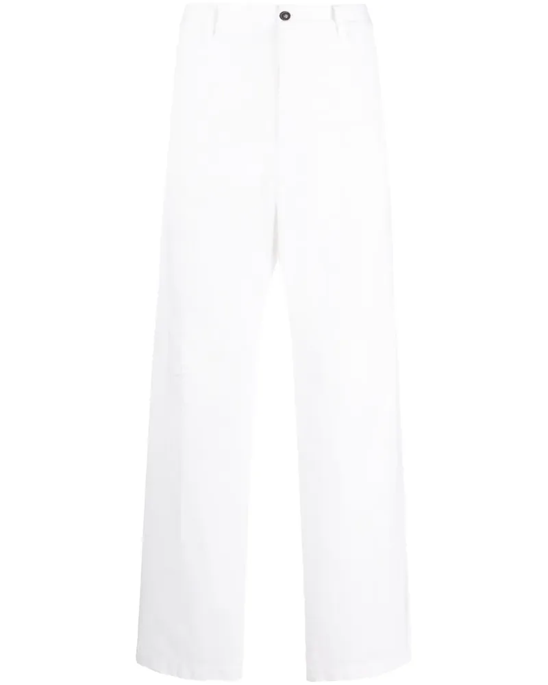 Dsquared2 Gerade Hose mit Logo-Print - Weiß Weiß