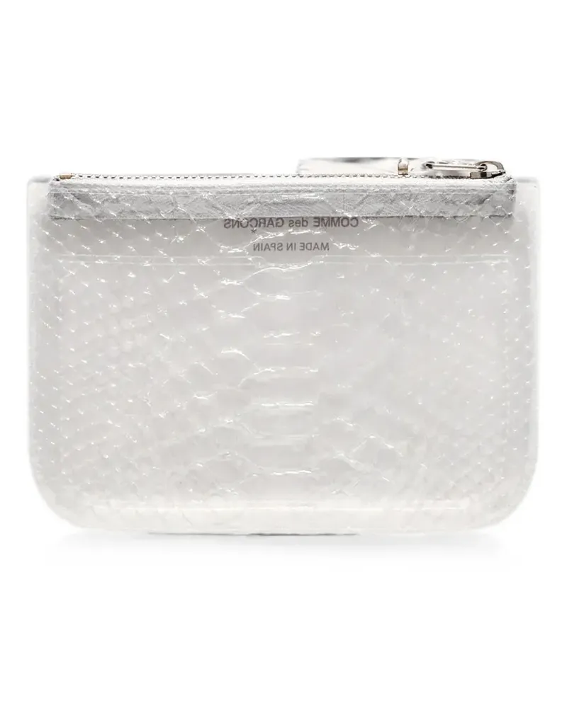 Comme des Garçons snakeskin-effect zipped wallet - Weiß Weiß