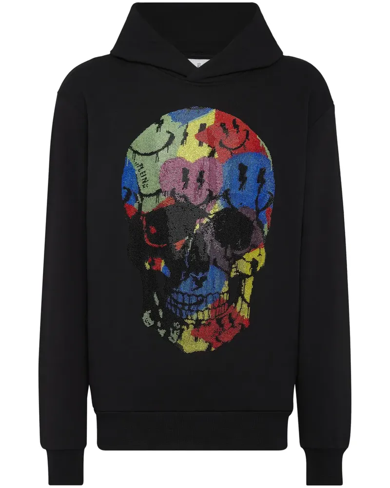 Philipp Plein Sweatshirt mit verziertem Totenkopf - Schwarz Schwarz