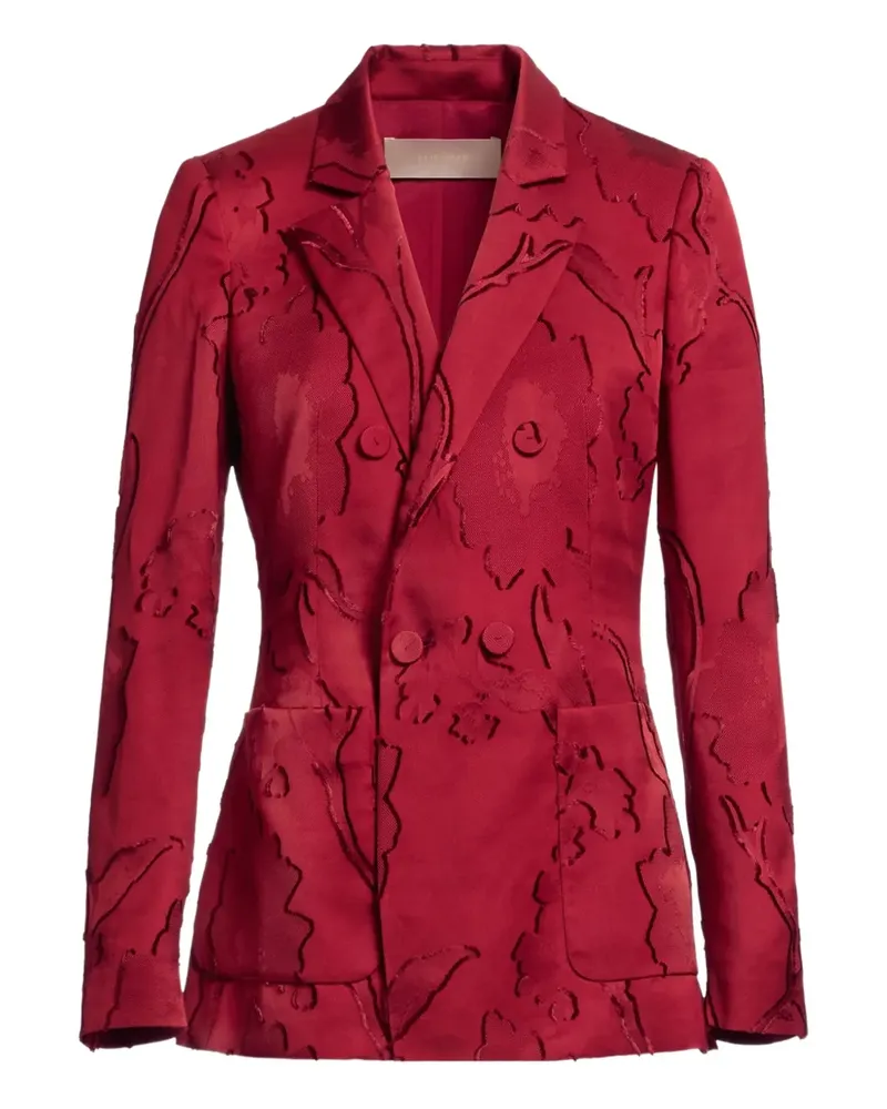 Elie Saab jacquard double-breasted blazer - Rot Rot