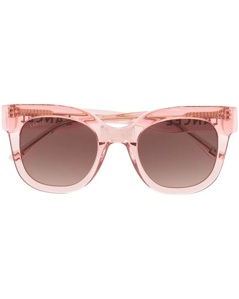 Lancel Sonnenbrille mit Logo-Print Rosa