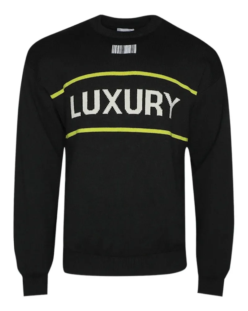 VTMNTS Luxury Pullover mit Barcode-Detail - Schwarz Schwarz