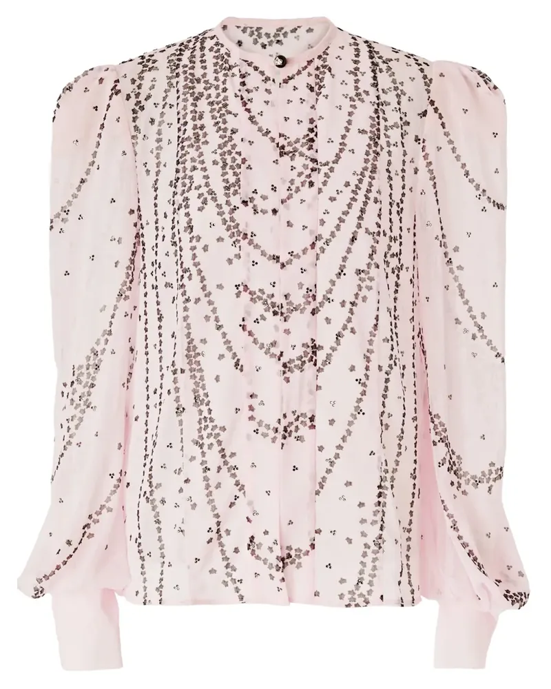 Genny Bluse mit Blumen-Print - Rosa Rosa