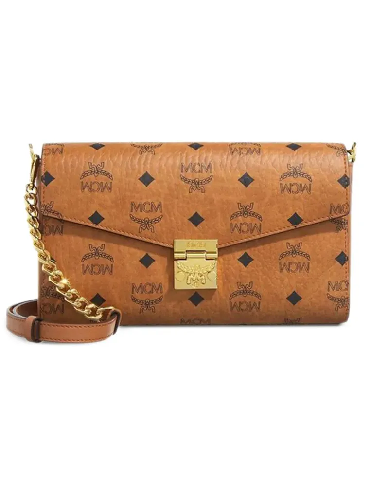 MCM Mittelgroße Tracy Schultertasche - Nude Nude