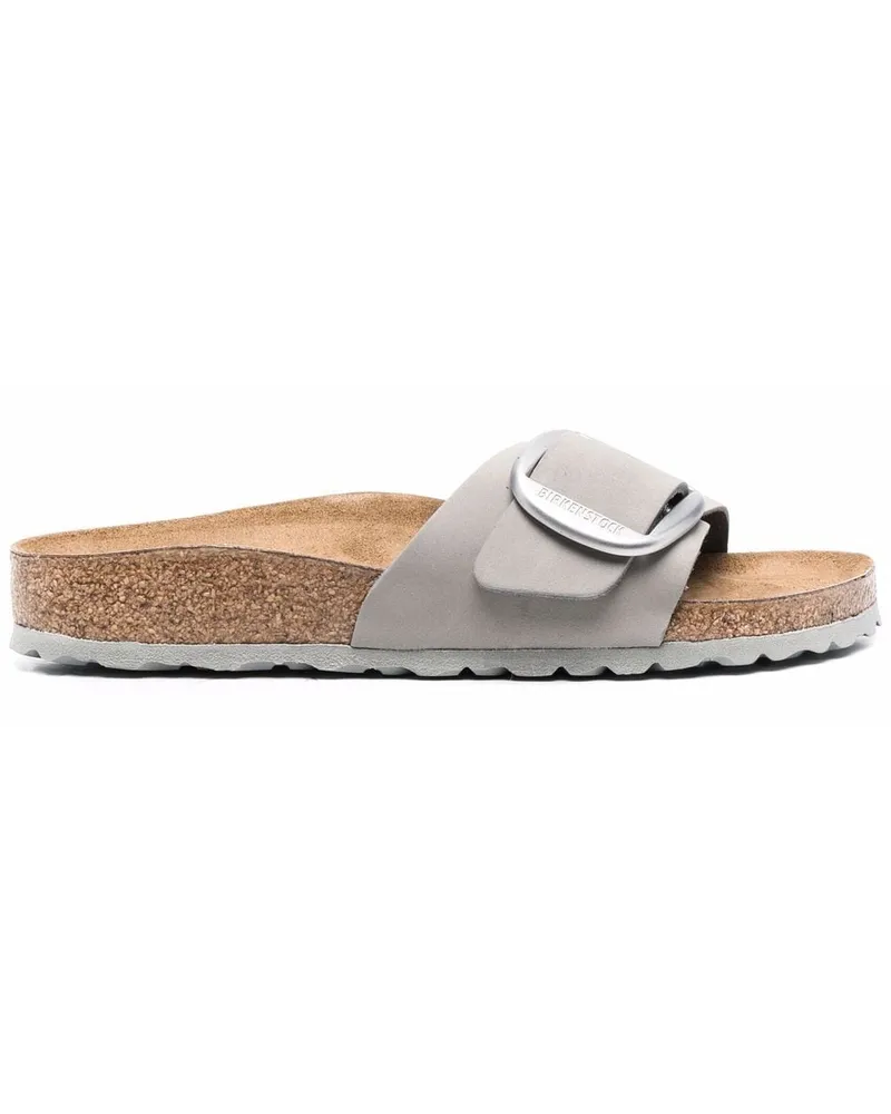 Birkenstock Madrid Pantoletten mit Schnalle - Grau Grau