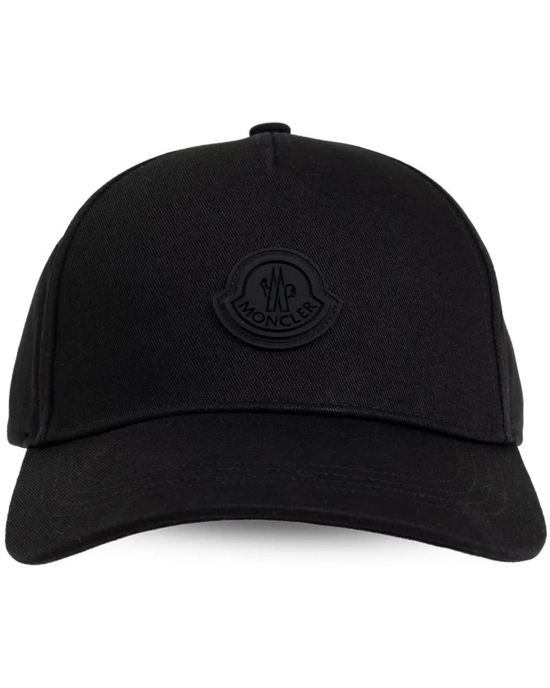 Moncler Baseballkappe aus Gabardine Schwarz