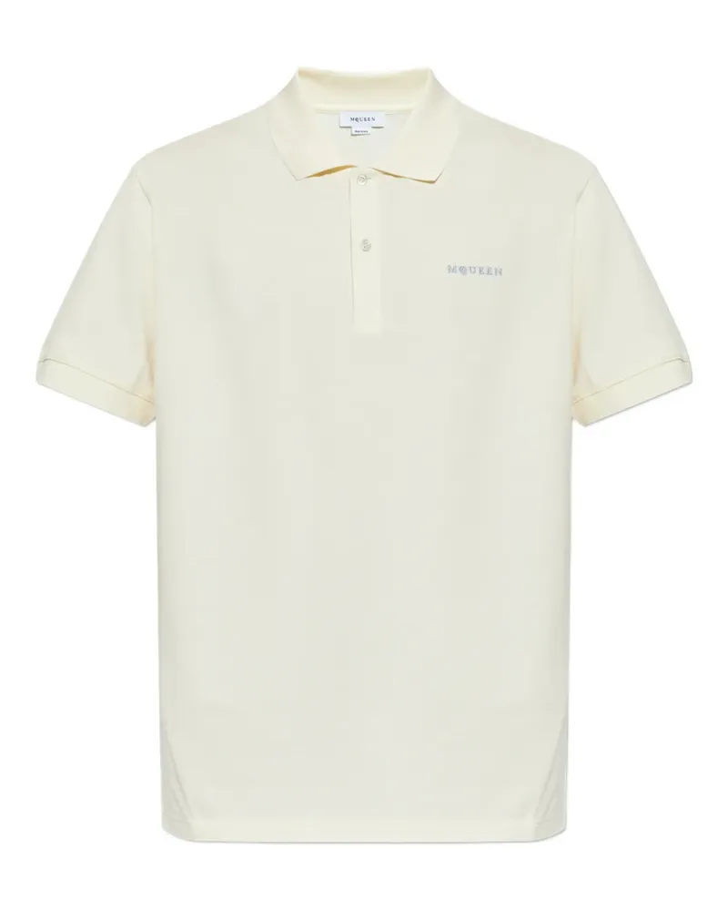 Alexander McQueen Poloshirt mit Logo - Nude Nude