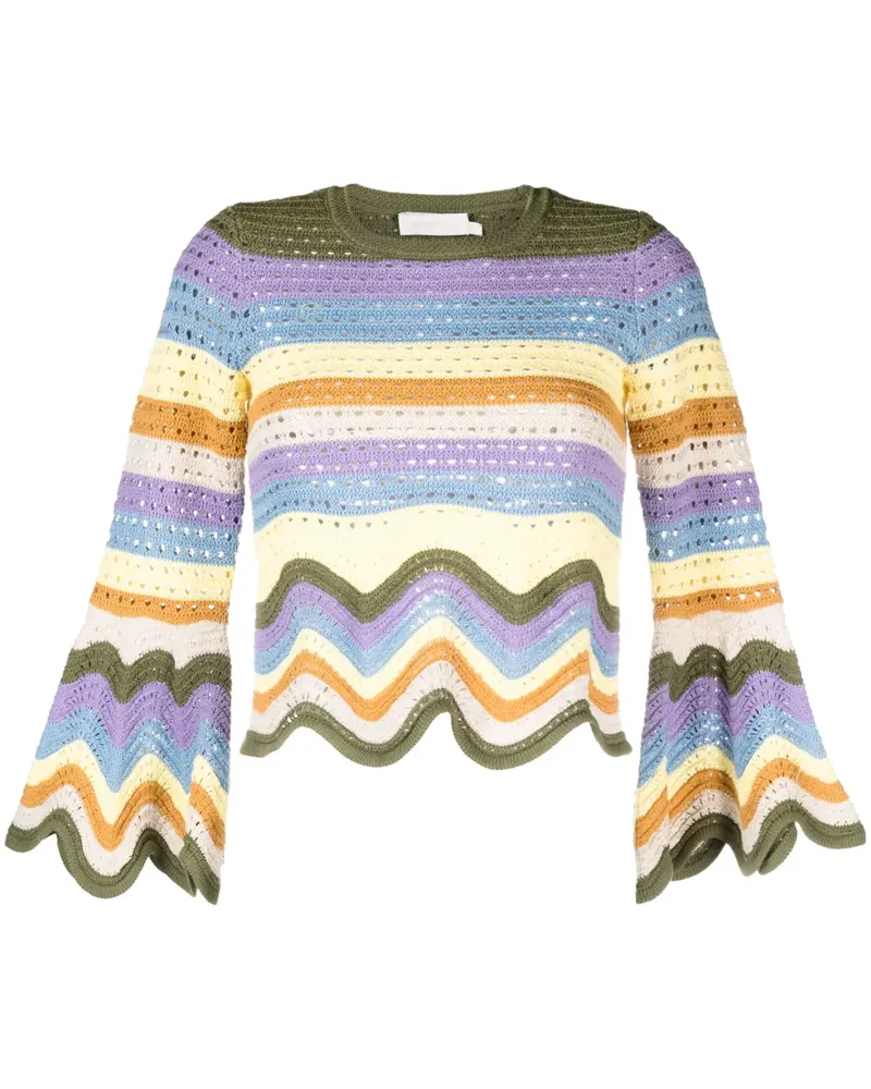 Zimmermann Pullover mit Wellenkanten - Gelb Gelb