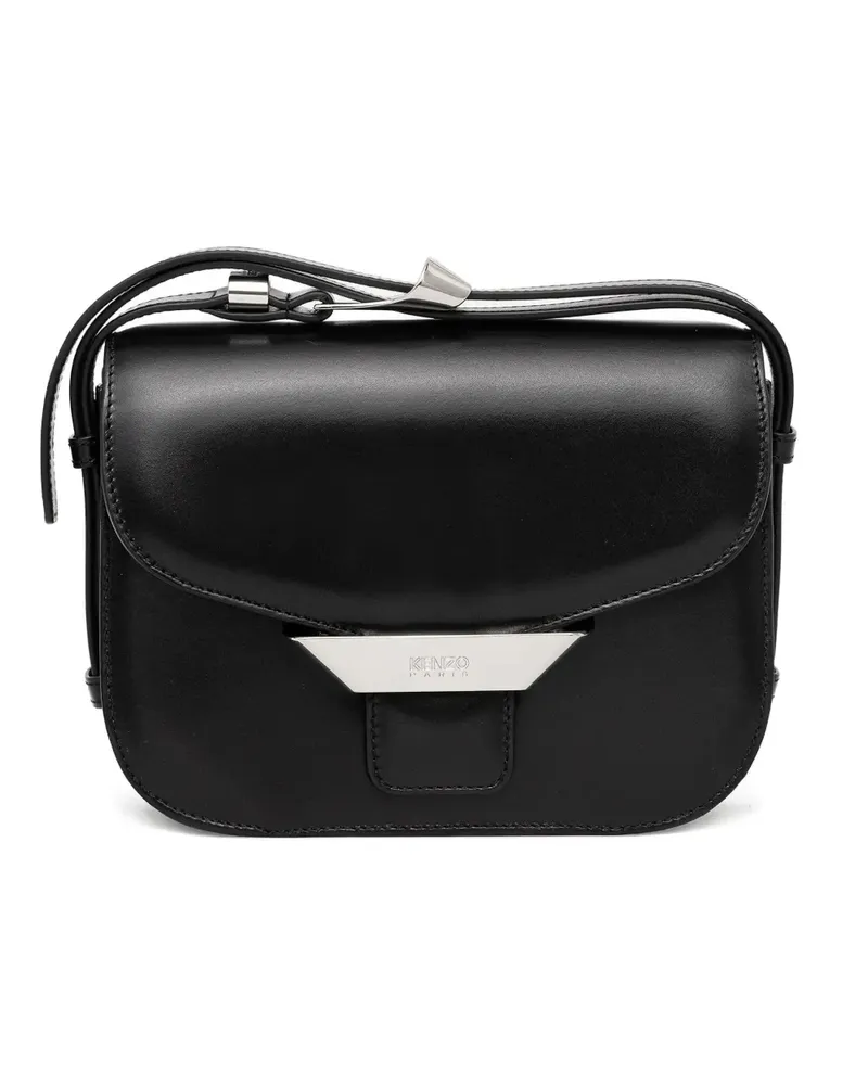 Kenzo Ribbon Schultertasche mit Klappe - Schwarz Schwarz