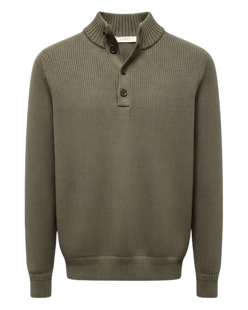 Diktat buttoned collared sweater - Grün Grün