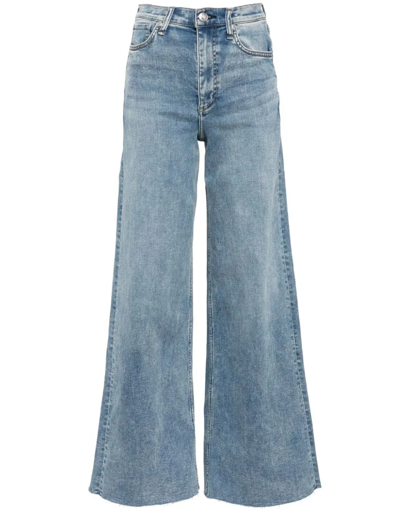 Rag & Bone Jeans mit weitem Bein - Blau Blau