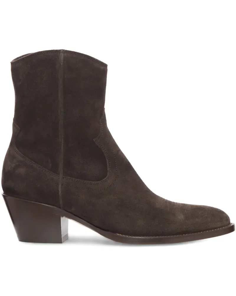 Buttero 40mmm Flee suede cowboy boots - Braun Braun