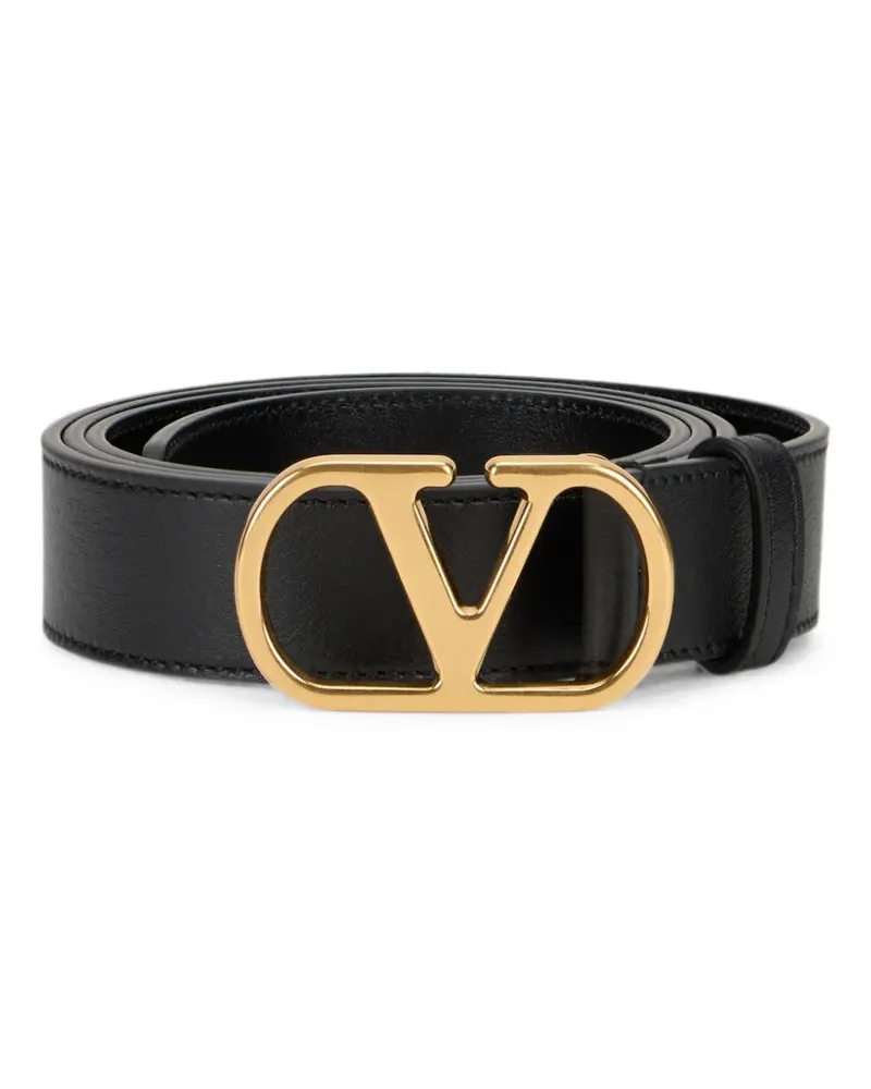 Valentino Garavani VLogo Signature leather belt - Schwarz Schwarz