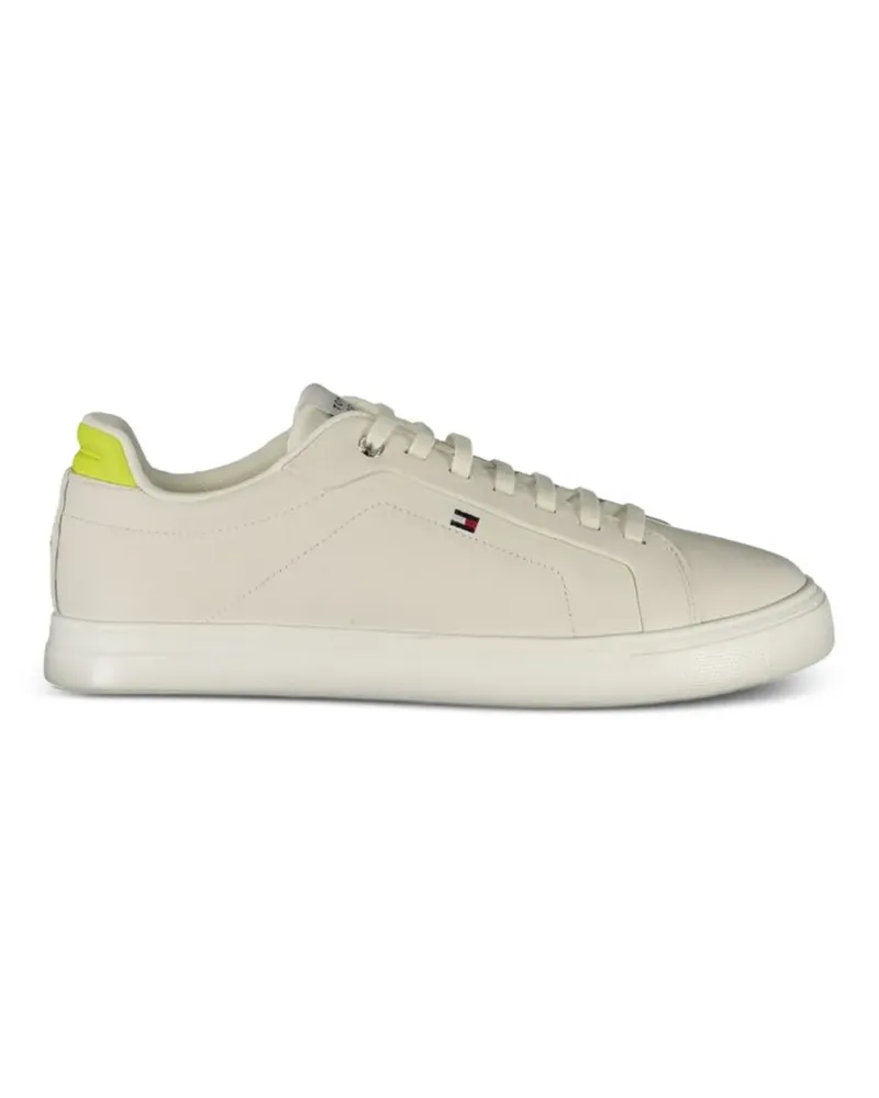 Tommy Hilfiger Sneakers mit Logo-Schild - Weiß Weiß