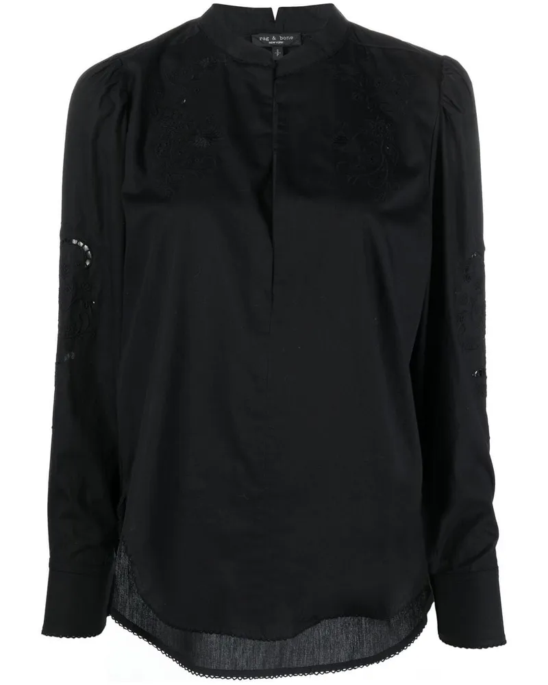 Rag & Bone Jade Bluse - Schwarz Schwarz