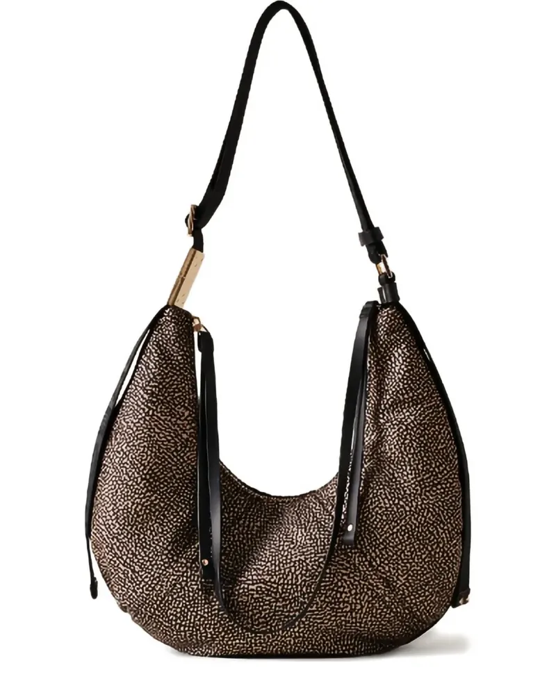 Borbonese printed shoulder bag - Nude Nude