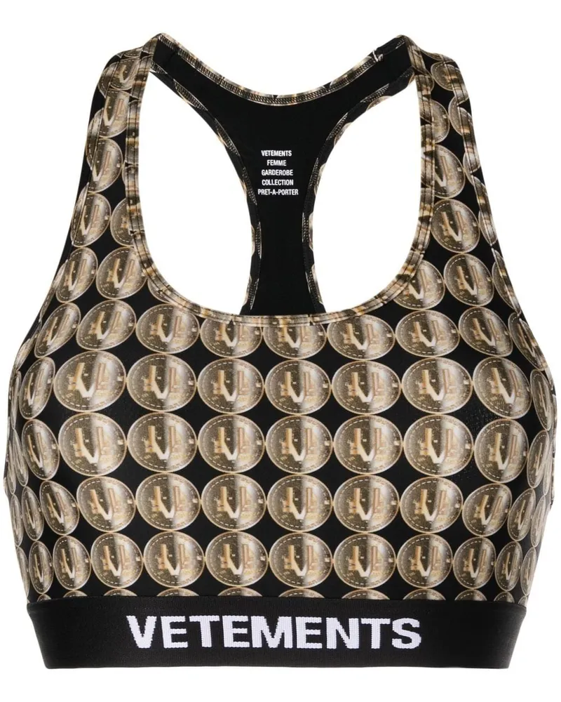 VETEMENTS Sport-BH mit Racerback - Schwarz Schwarz
