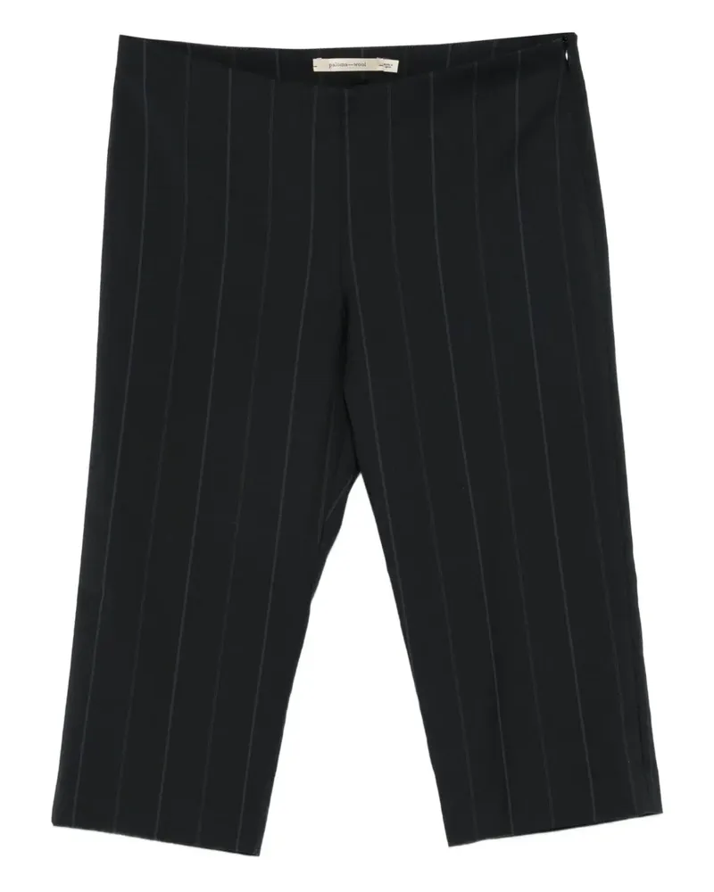 Paloma Wool Gestreifte Cropped-Hose - Schwarz Schwarz