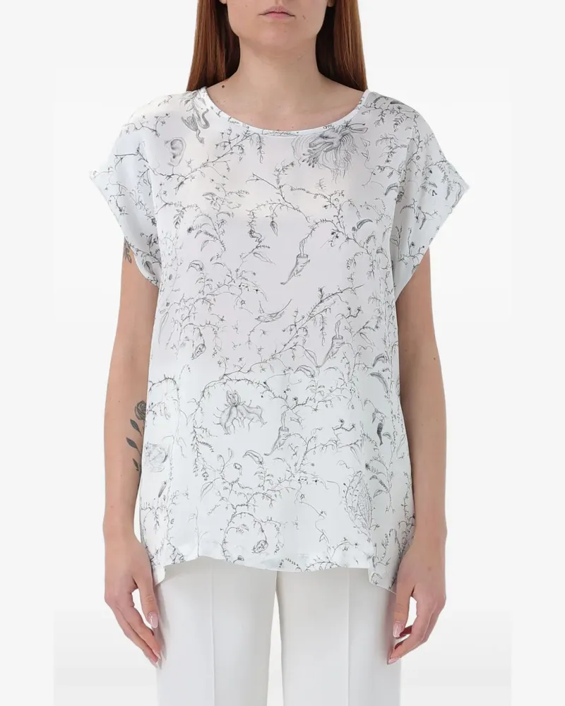 Fabiana Filippi Oberteil mit Print - Weiß Weiß