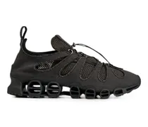 mesh-panel toggle-fastening sneakers - Schwarz