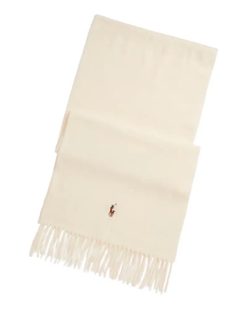 Ralph Lauren Bestickter Schal mit Fransen - Nude Nude