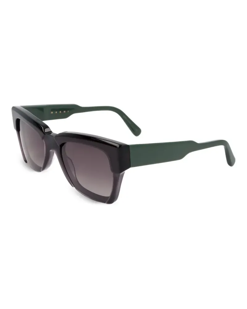 Marni Sonnenbrille mit geometrischem Gestell - Schwarz Schwarz