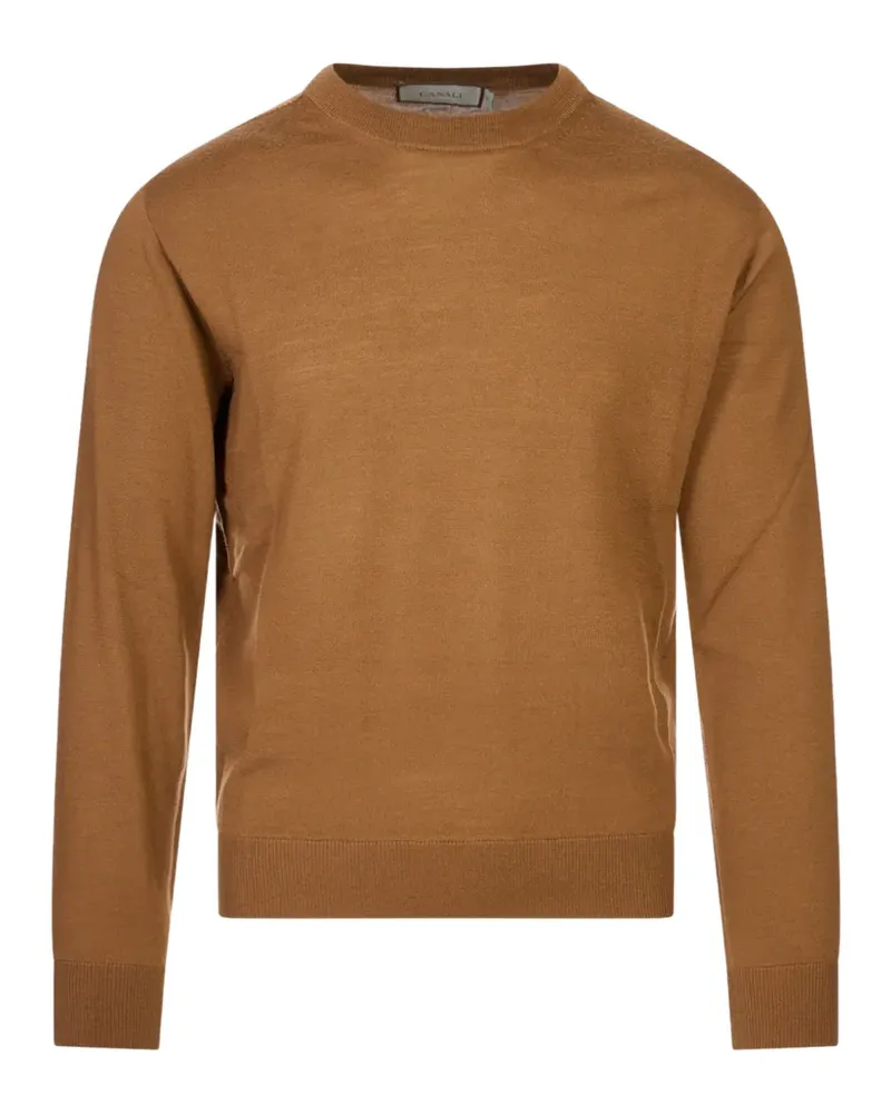 Canali Pullover mit rundem Ausschnitt - Braun Braun