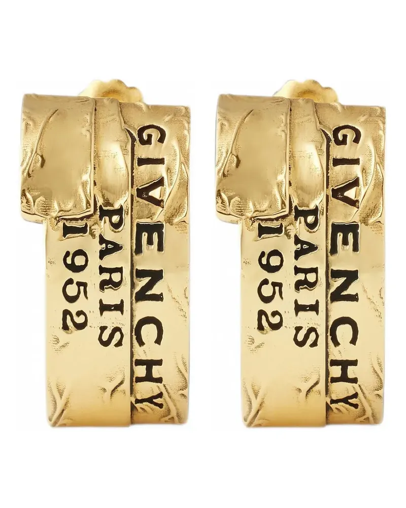 Givenchy Tape Ohrringe aus Metall und Emaille - Gold Gold